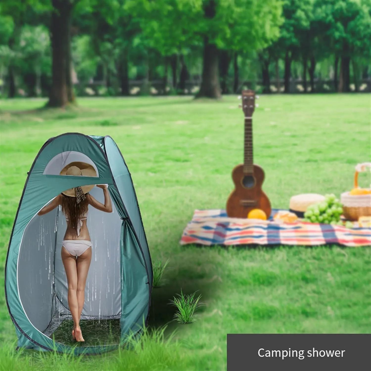 Portable Pop Up Privacy Shower Tent, Privacy Changing Room Tent, Outdoor Camping Bathroom Toilet Tent, Collapsible Shelter for Emergency – Lightweight & Sturdy, Easy Set Up, Foldable - with Carry Bag