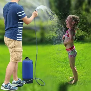 Portable Pressure Shower - Pressure Foot Pump and Shower Nozzle for Outdoor Activities