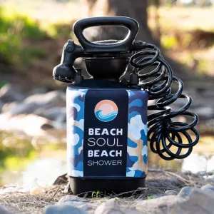 Portable Pressurized Shower - Chill Chameleon 1.3G - Manual Pump System - Insulated Cover for Hot/Cold Water - Perfect as a Camp, Surf, Beach, Dog and Outdoor Shower - No Power Needed