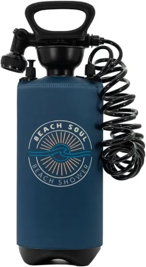 Portable Pressurized Shower - Ocean Rise 2.1G - Manual Pump System - Insulated Cover for Hot/Cold Water - Perfect as a Camp, Surf, Beach, Dog and Outdoor Shower - No Power Needed
