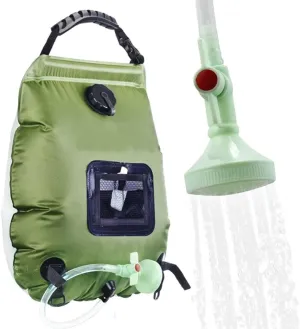 Portable Shower 5 Gallons/20L Portable Camping Shower Bag with Removable Hose and On-Off Switchable Shower Head Traveling Shower for Beach Swimming, Hiking