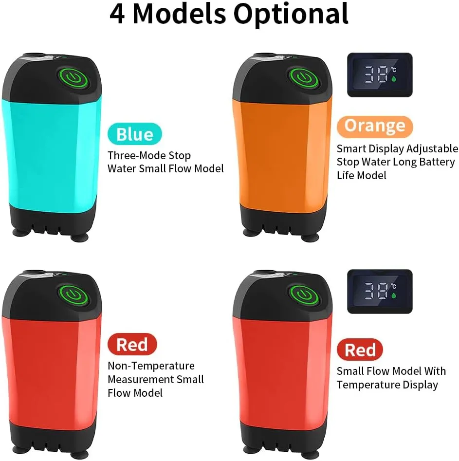 Portable Shower for Camping, Electric Shower Pump IPX7 Waterproof for Camping Hiking Backpacking RV Travel Beach Pet Watering Outdoor Shower Kit