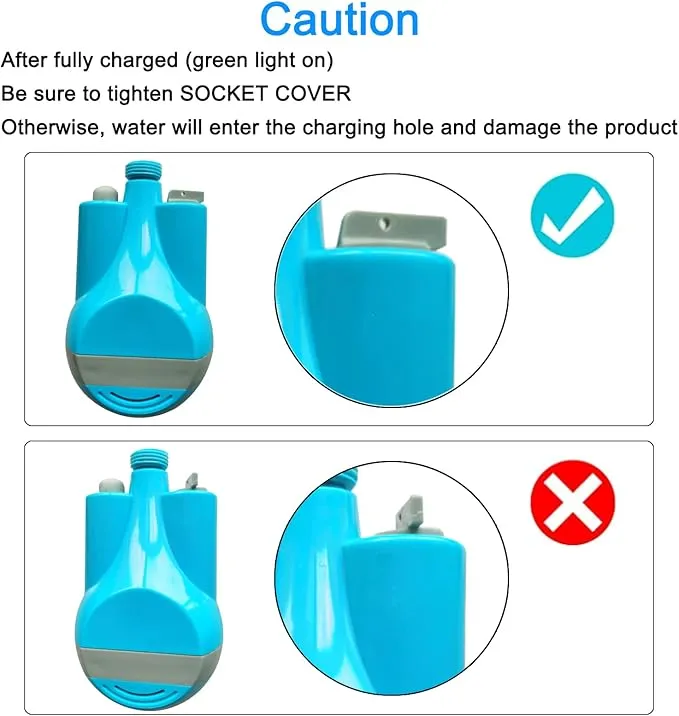 Portable Shower for Camping – Portable Camping Shower with Electric USB Rechargeable Battery,Outdoor Camp Shower Pump for Camping,Hiking,Travel,Pet Cleaning,Car Wash,Water Flower(2 Head)