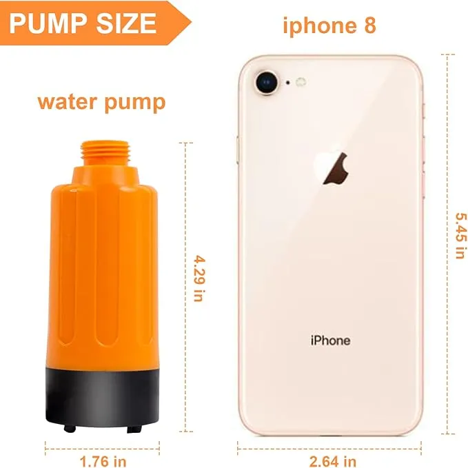 Portable Shower for Camping, Rechargeable Portable Camping Shower, Camp Shower with Double Portable Shower Head and 2 Flow Mode, Camping Shower for Hiking Beach Swimming Outdoor
