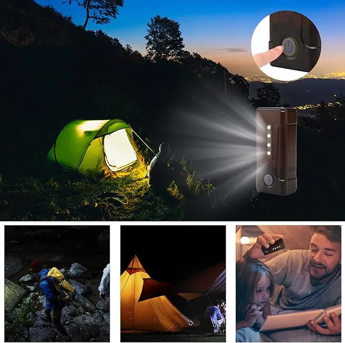 Portable Shower for Camping, Rechargeable Portable Camping Shower, Camp Shower with Double Portable Shower Head and 2 Flow Mode, Camping Shower for Hiking Beach Swimming Outdoor