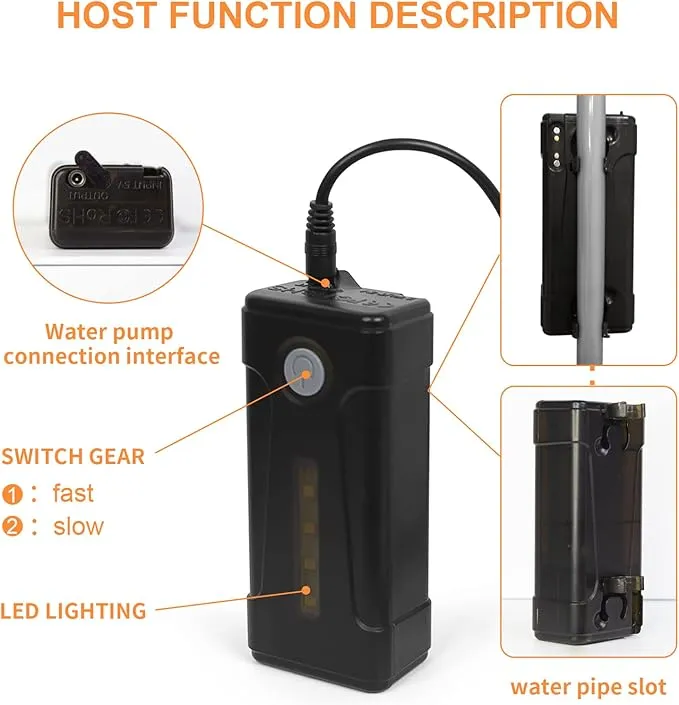 Portable Shower for Camping, Rechargeable Portable Camping Shower, Camp Shower with Double Portable Shower Head and 2 Flow Mode, Camping Shower for Hiking Beach Swimming Outdoor