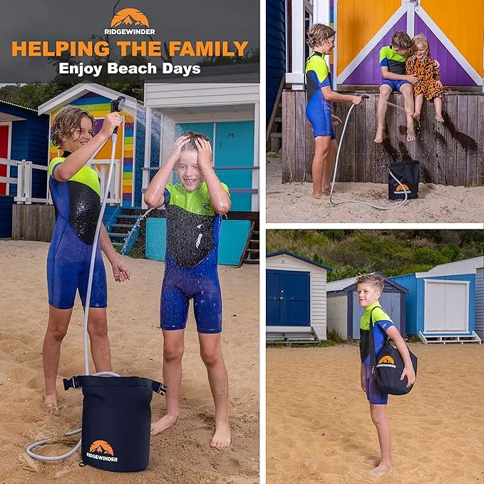 Portable Shower for Camping with Dry Bag - Camp Shower with Rechargeable Battery and Included 10L Dry Bag for Water Storage. Complete Camping Shower in a Bag ( Sprayer Attachment).