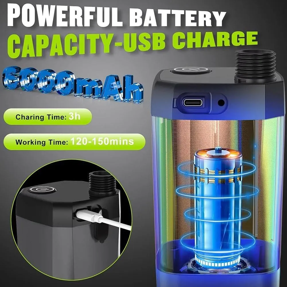 Portable Shower for Camping,6000mAh Rechargeable Camping Shower with Intelligent LED Temperature Display,4 Spray Modes,Outdoor Shower for Hiking,Travel,Pets & Car Washing,Wartering Plants