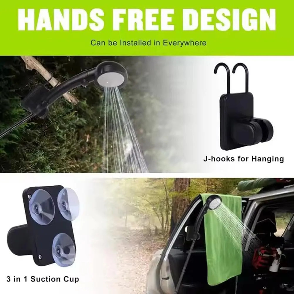 Portable Shower for Camping,6000mAh Rechargeable Camping Shower with Intelligent LED Temperature Display,4 Spray Modes,Outdoor Shower for Hiking,Travel,Pets & Car Washing,Wartering Plants