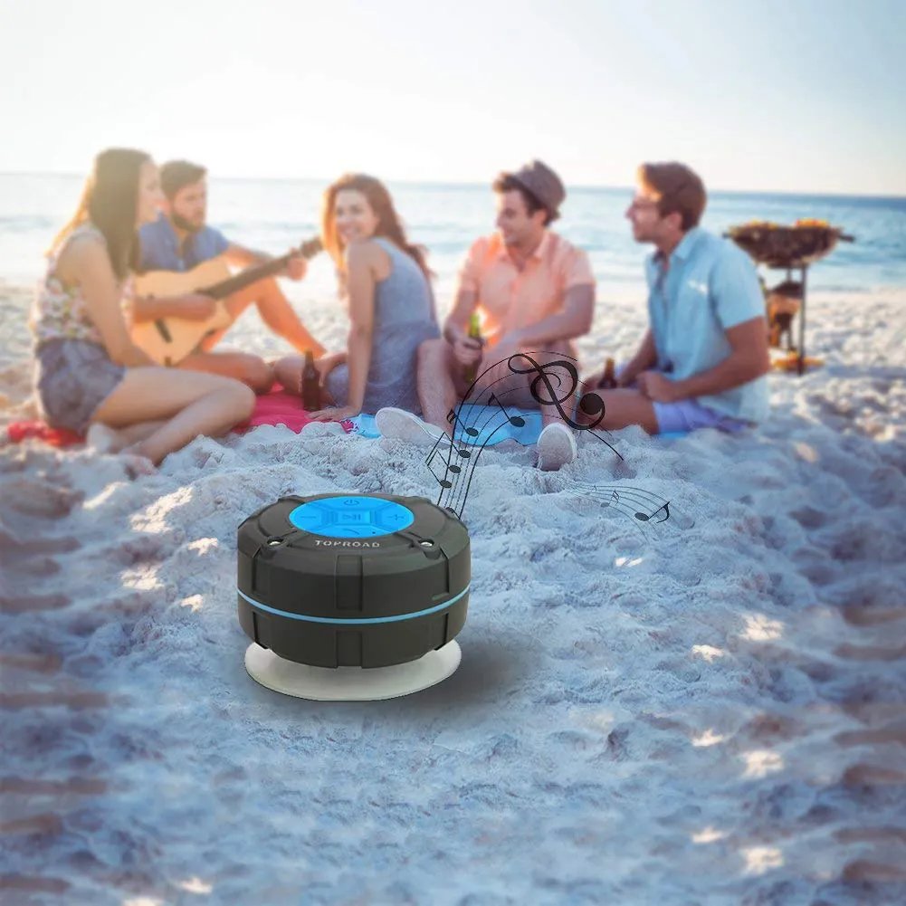 Portable Shower Speaker, IPX7 Waterproof Wireless Outdoor Speaker