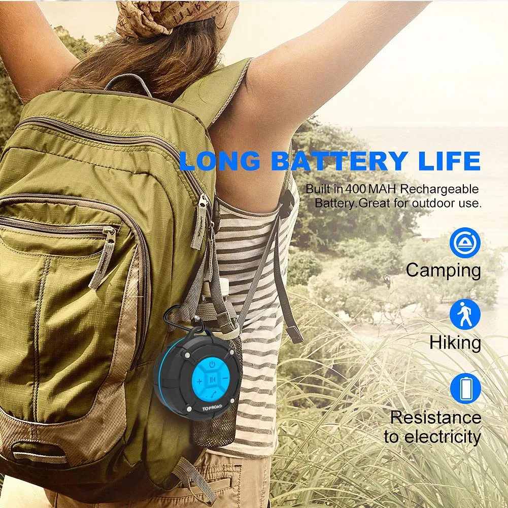 Portable Shower Speaker, IPX7 Waterproof Wireless Outdoor Speaker