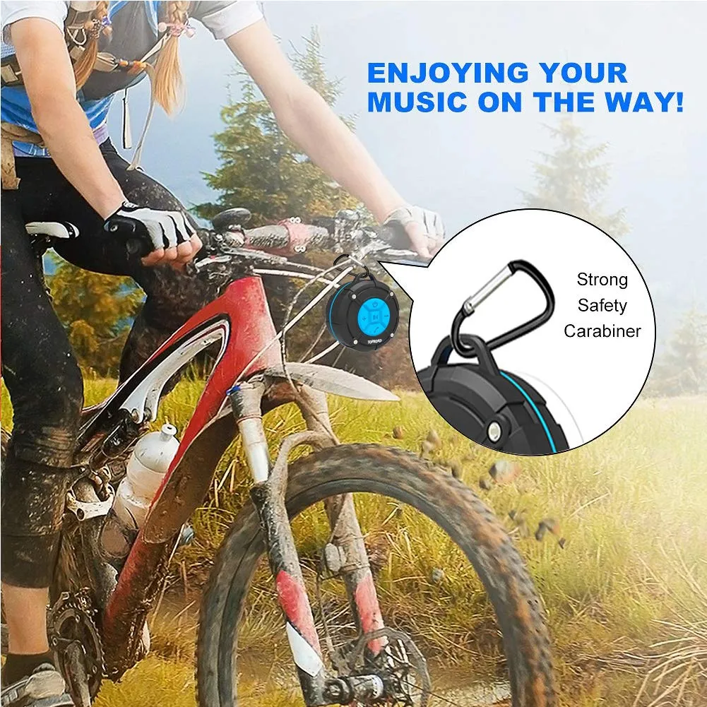 Portable Shower Speaker, IPX7 Waterproof Wireless Outdoor Speaker