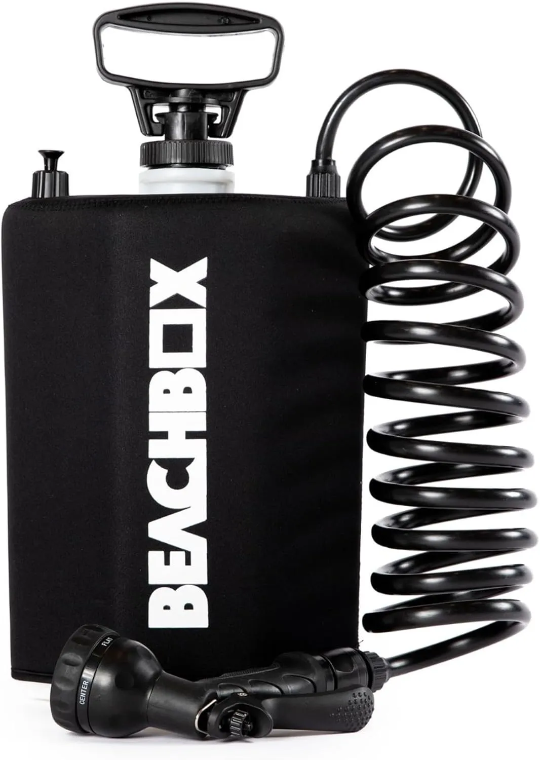 Portable Shower Tank – Insulated Hot & Cold Water Tank for Camping, Beach, & Outdoor Adventures – 1.3 Gal Capacity – Multi-Spray Shower Gun – Easy Fill & Carry