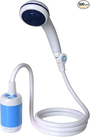Portable shower USB shower pump rechargeable battery outdoor shower for trave camping camp suitable electric showerhead for hiking campsites