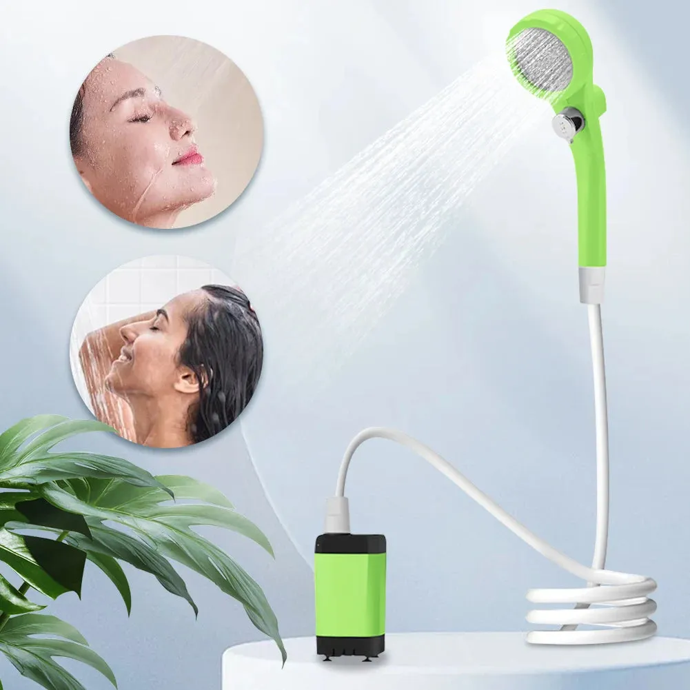 Portable Shower with Digital Display - 6000mAh Rechargeable Battery Powered Camping Shower for Hiking, Traveling, and Outdoor Adventures