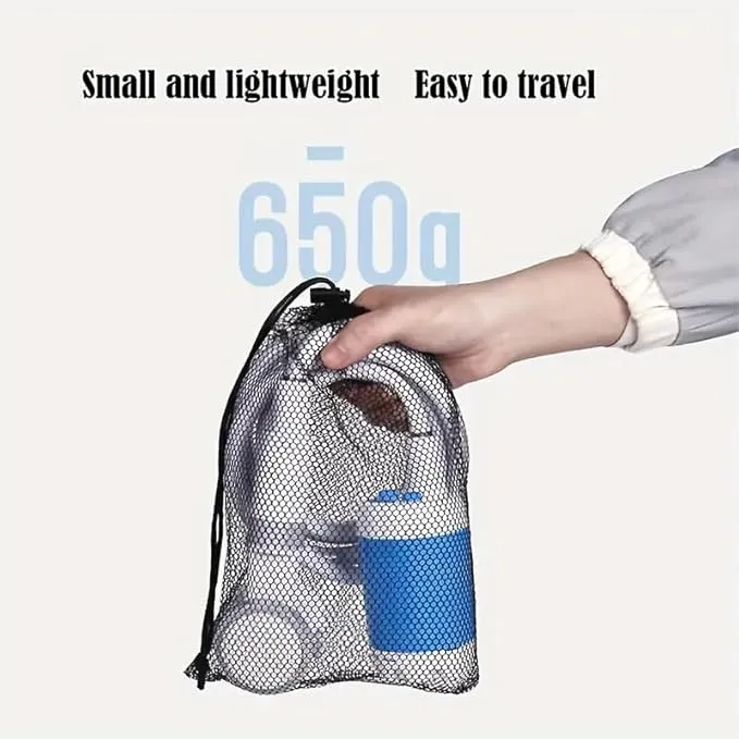 Portable Shower，Outdoor dormitory bath artifact Electric Rechargeable Portable Camping Shower, simple car self-priming shower，pet Shower, Blue