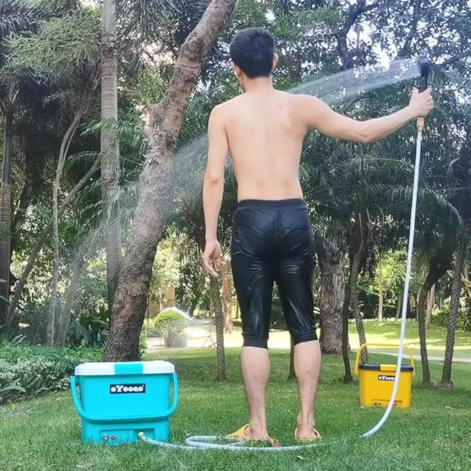 Portable Shower,Rinse kit pro,Portable Shower 5 Gallon,Portable Electric Shower,Portable Outdoor Shower,Portable Camping Shower,Pump Shower,Outdoor Shower,Camp Shower(Blue)