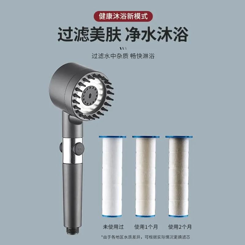 Portable Three-Speed Pressurized Shower Head