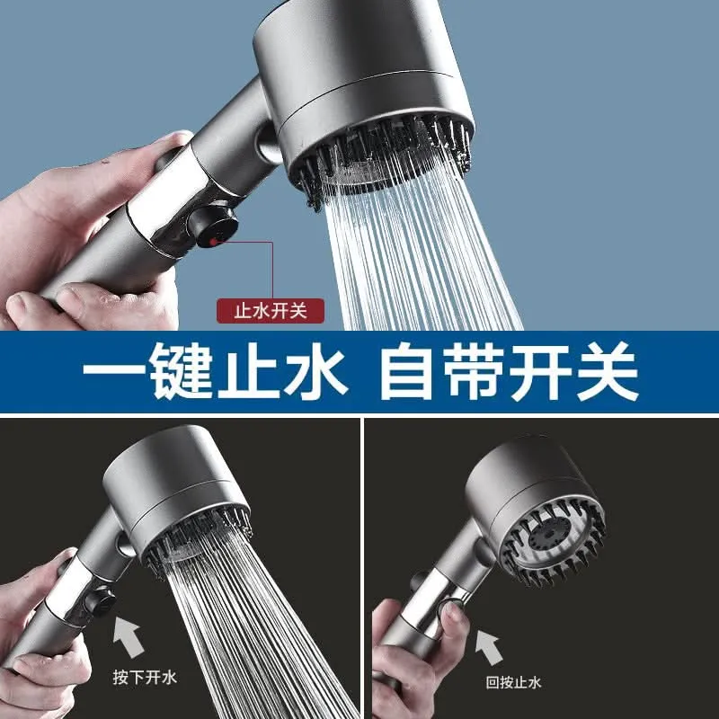 Portable Three-Speed Pressurized Shower Head