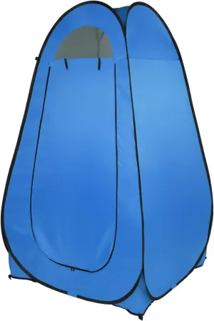 Portable Toilet Pop Up Privacy Tent Set, Pop Up Privacy Shower Tent, Dressing Room, or Portable Toilet Stall with Carry Bag for Camping, Beach, or Tailgate,Blue