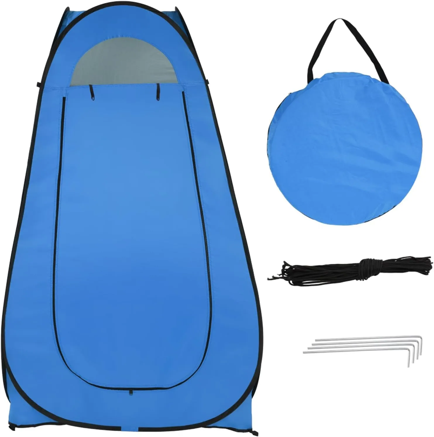 Portable Toilet Pop Up Privacy Tent,Foldable Instant Car Camping Toilet Shower Tent with Carry Bag,Dressing Changing Room Tent,Easy Set Up,Camping Shelter for Hiking,Beach,or Tailgate by Outdoors,Blue