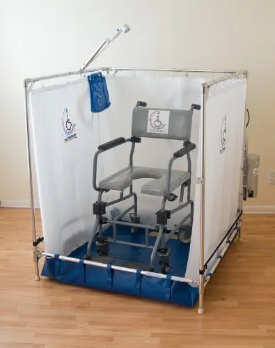 Portable Wheelchair Safe Shower Stall (Made in the USA, 10-year warranty on frame)