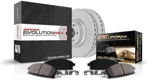 Power Stop CRK1043 Front Coated Brake Rotors and Ceramic Brake Pads Brake Kit For 2003-2012 Honda Accord | 2013-2021 Civic | 2002-2004 CR-V | 2003-2011 Element [Application Specific]