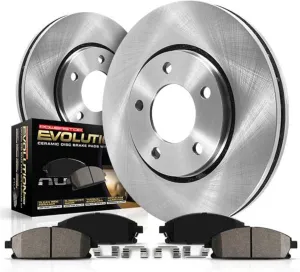 POWERSTOP Brake Kit For 2011-2015 Sonata, 2011-2016 Optima [Model Specific] Front Replacement Brake Kit-OE Brake Rotors & Ceramic Brake Pads, KOE5377