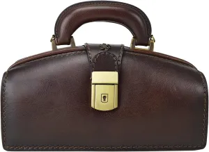 Pratesi Leather Bag for Women Handbag Lady Brunelleschi Bruce in cow leather - Bruce Coffee Made in Italy