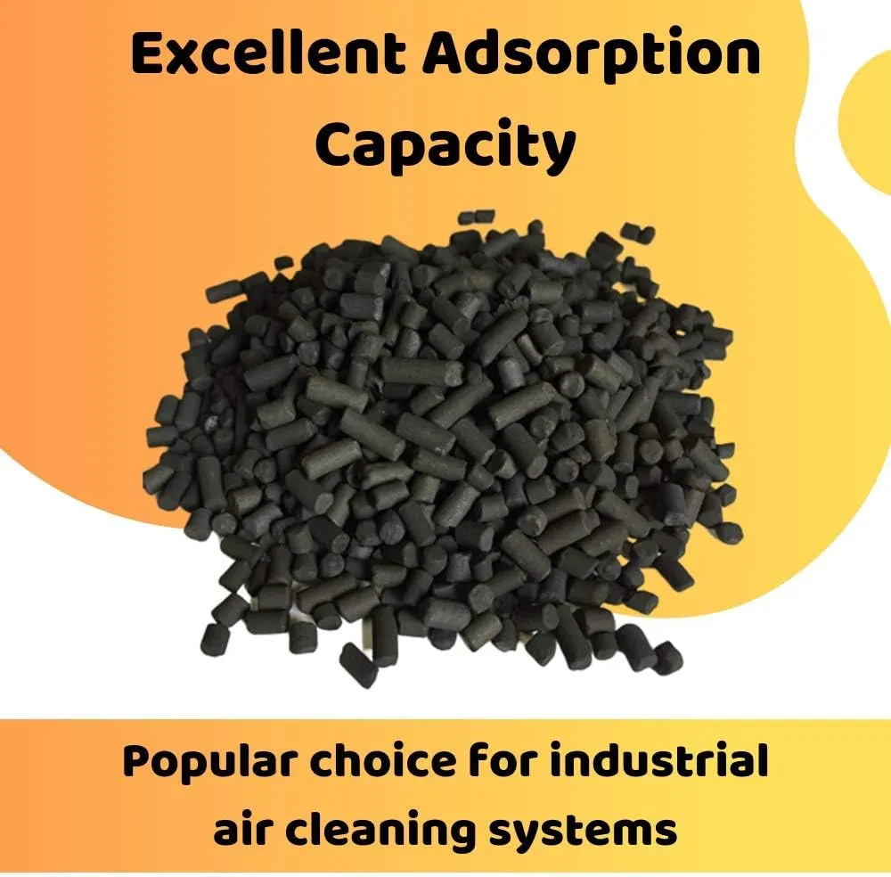 Premium 4mm Pellet Virgin Bituminous Coal Activated Carbon Charcoal (for Air Purification, Odor Control, Vapor Phase Applications) - Bulk 5 lb. Bag (80oz)