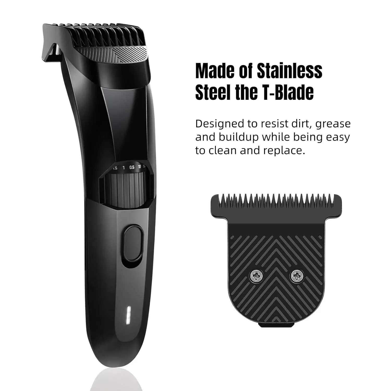 Premium Stainless Steel T-Blade, Compatible with MANSCAPED The Beard Hedger, for Precision Facial Hair Trimming. 1Pack