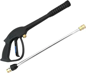 Pressure Washer Gun and Lance Heavy Duty Trigger Gun and Stainless Steel Lance 3000 PSI M22 Male NPT Thread Inlet 1/4 inch Female Quick Connect Outlet Pressure Washer Wand