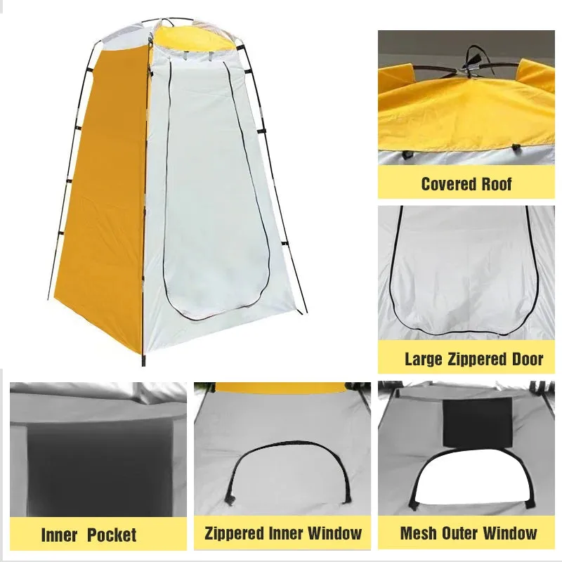 Privacy Shower Tent - Outdoor Waterproof Changing Room Shelter for Camping, Hiking, Emergency Toilet, and Shower Bathroom
