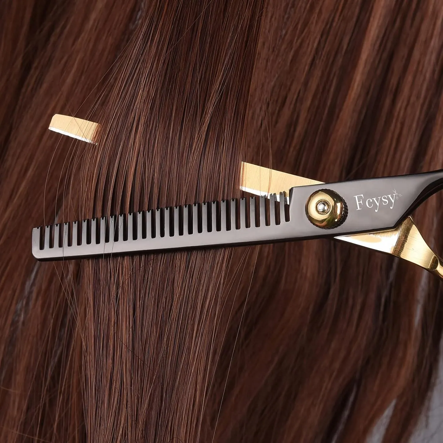 Professional Fcysy Hair Cutting Scissors Kit - Barber & Hairdresser Shears, Thinning Scissors Set, Straight Edge Razor, Salon Supplies for Men, Tijeras De Peluqueria Profesional