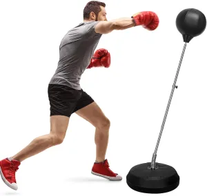 Punching Bag with Stand, Height Adjustable, for Teens & Adults, Boxing Bag, Speed Bag, Training Equipment, Stress Relief, Fitness,Home Gym
