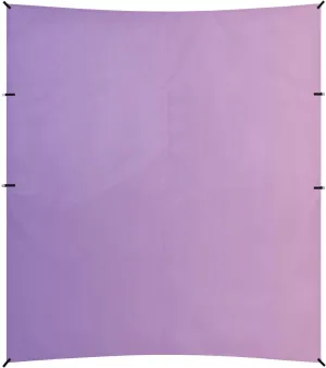 Purple Gradient Foldable Beach Cabana UPF50  Easy Setup Portable Sun Shelter Includes Sand Shovel, Sandbags, Stability Poles for Backyard, Grassland, Park