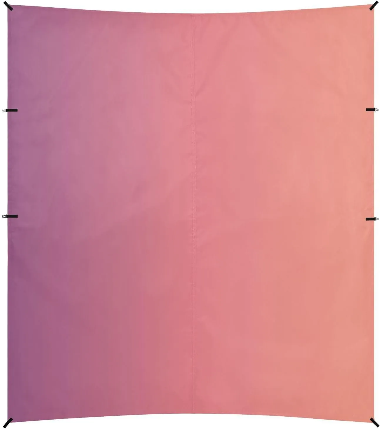 Purple Orange Gradient Foldable Beach Tent UPF50 Easy Setup Shade Sun Shelter with Sandbags and Shovel for Family Travel