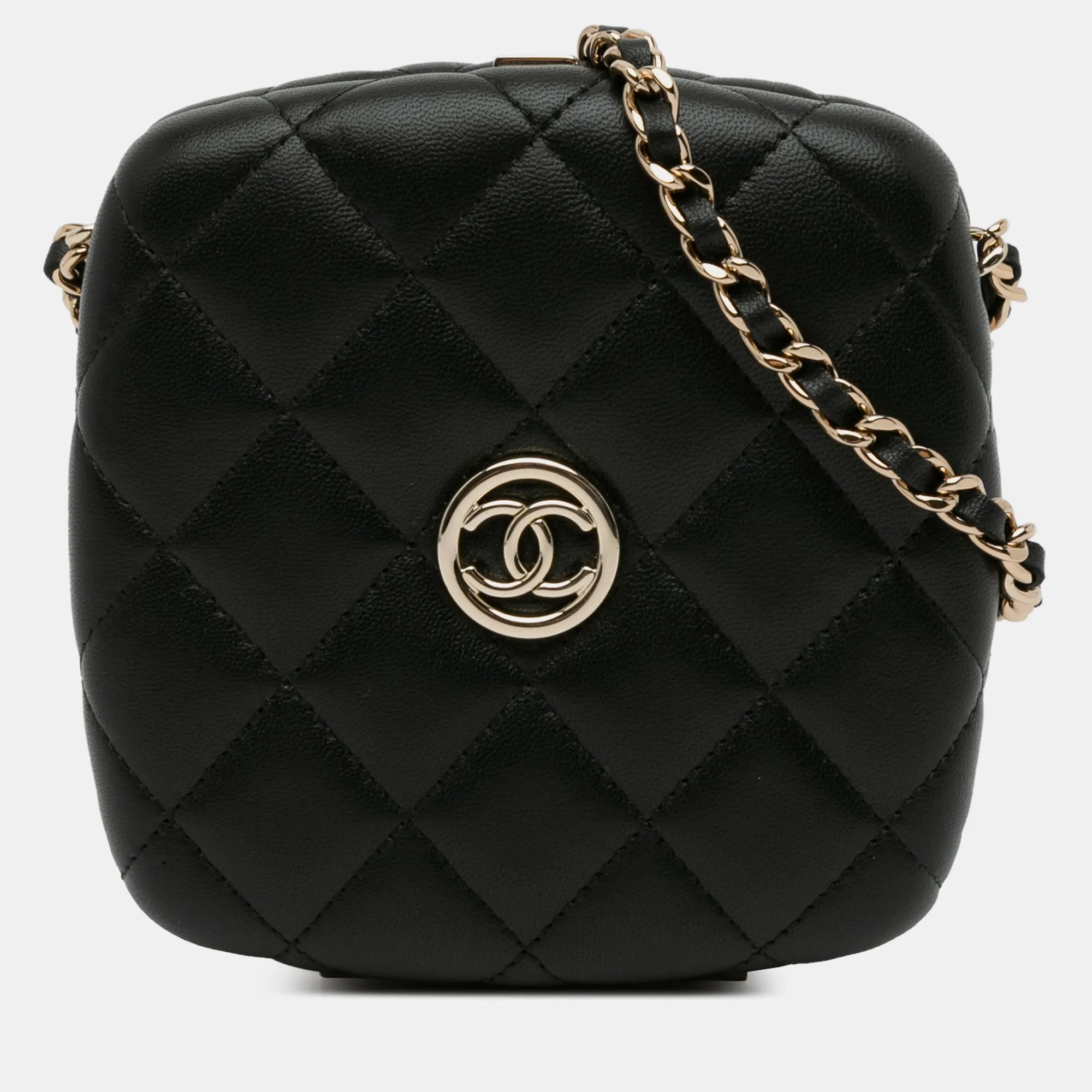 Quilted Lambskin Compact Vanity Case