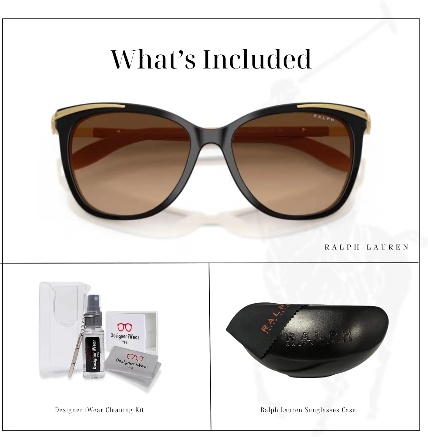 Ralph Lauren RA5203 Cateye Sunglasses For Women   BUNDLE with Designer iWear Eyewear Kit