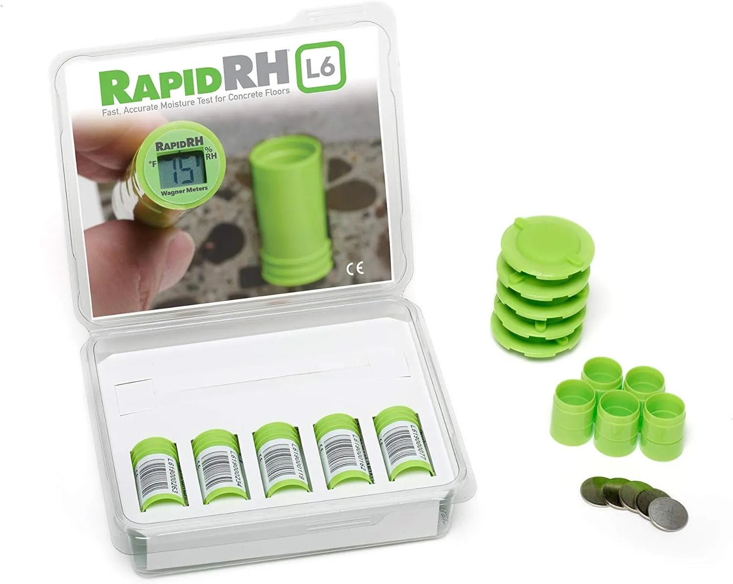 Rapid RH L6 Smart Sensors: Easy ASTM F2170 Concrete Moisture Testing- 5 Pack