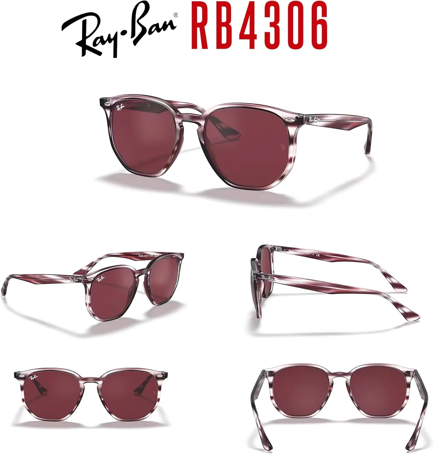 Ray-Ban RB4306 Rounded Sunglasses for Men for Women   BUNDLE With Designer iWear Eyewear Kit