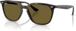 Ray-Ban RB4362 Square Sunglasses For Men For Women   BUNDLE With Designer iWear Complimentary Eyewear Kit