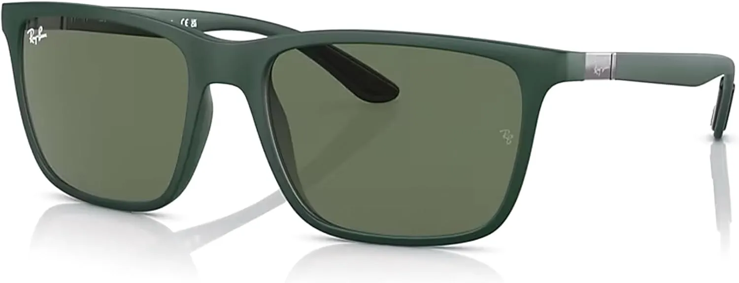 Ray-Ban RB4385 Rectangular Sunglasses for Men   BUNDLE With Designer iWear Complimentary Eyewear Kit