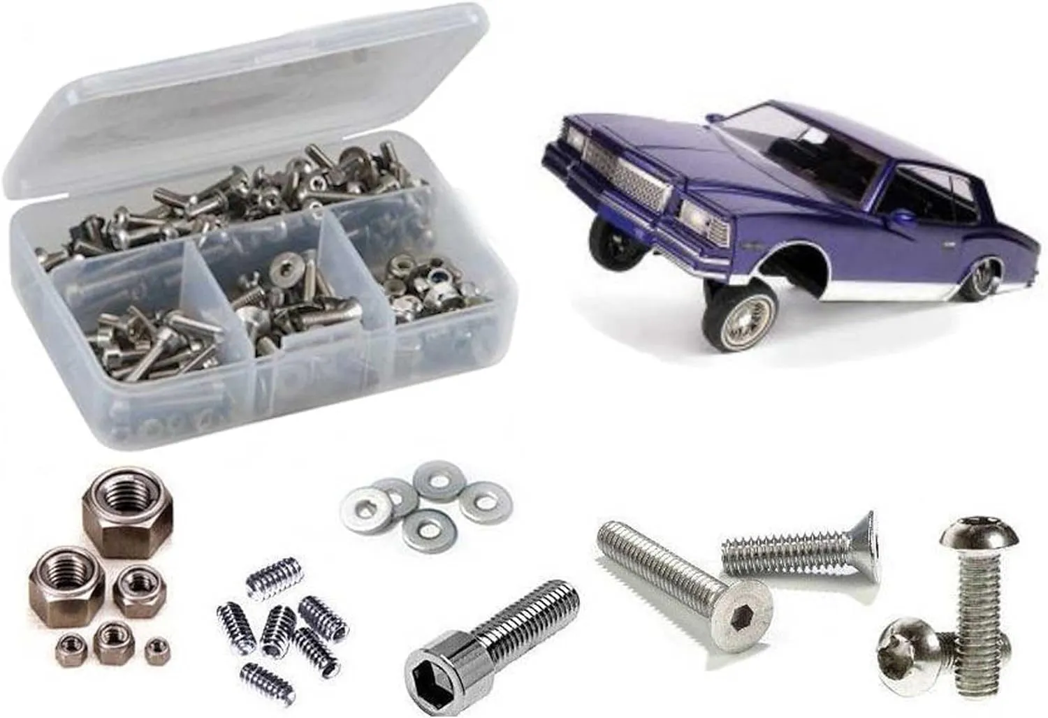 RCScrewZ Stainless Steel Screw Kit rer075 Compatible with RedCat Racing 1979 Monte Carlo Lowrider
