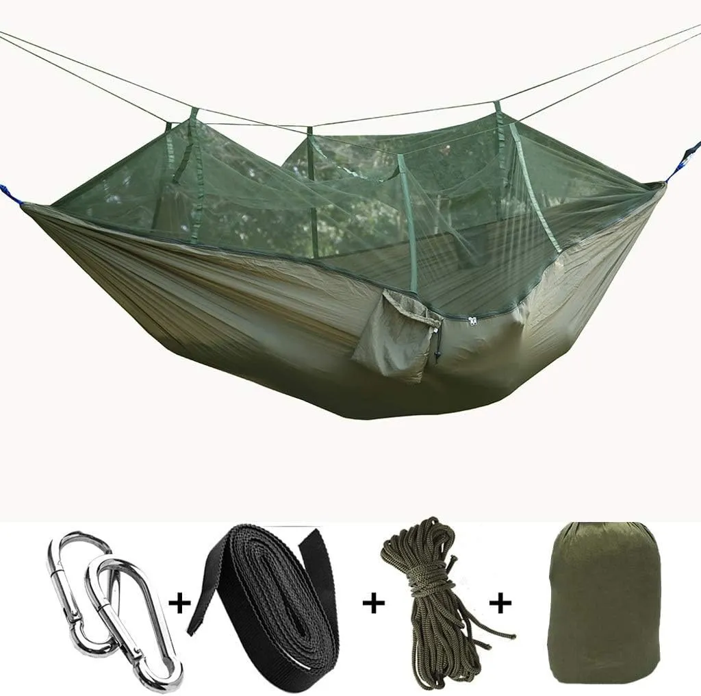 Recreation Camping Hammock Lightweight Durable Portable Travel Hammock with Mosquito Net-2 Person Outdoor Camping Hiking Backpacking Gifts for Hikers