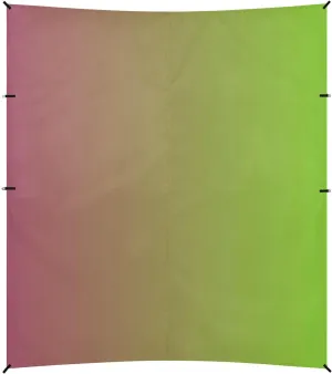 Red Green Gradient Beach Cabana UPF50  Easy Setup Sun Shelter Includes Sand Shovel, Sandbags, Stability Poles for Family Travel