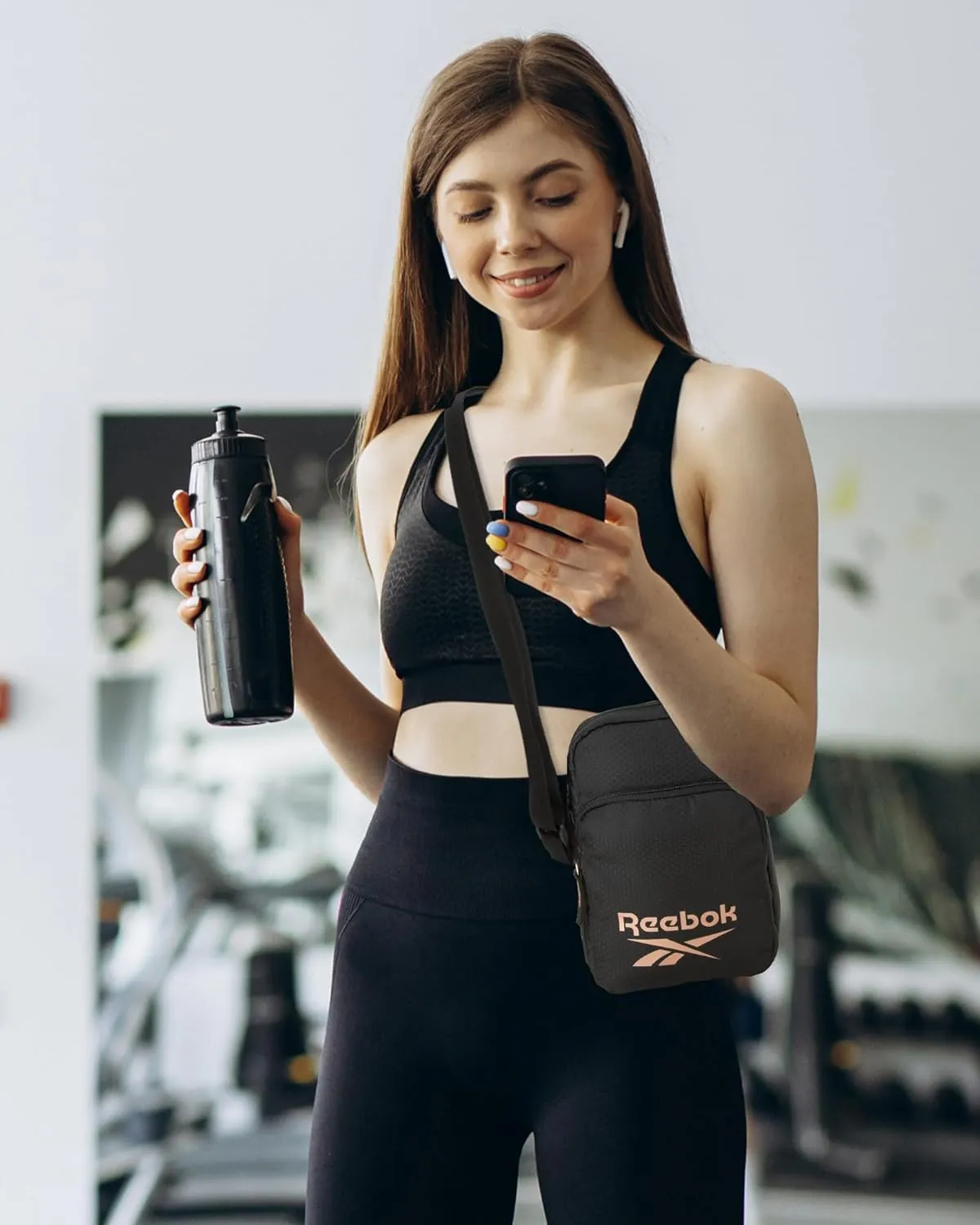 Reebok Womens Crossbody Bag - Lightweight Small Crossbody Bags for Women, Compact Casual Sling Shoulder Bag for Everyday Use