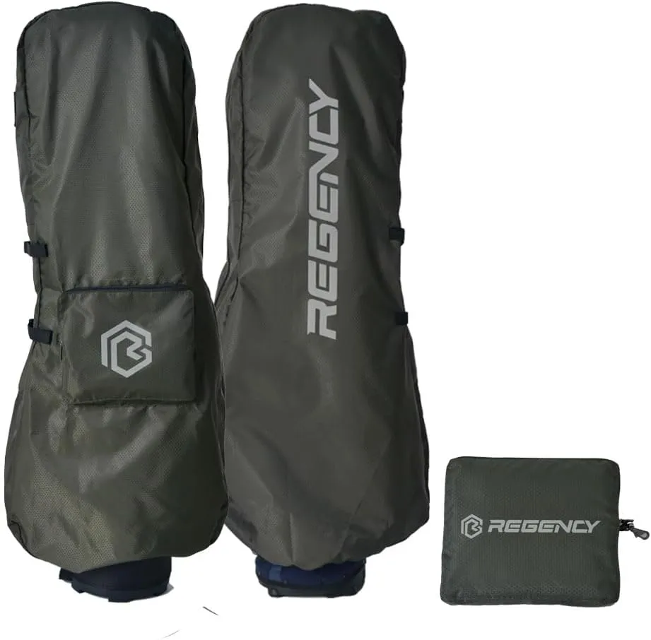 Regency Golf Bag Travel Rain Cover - Premium Waterproof Storage Protector for Golf Clubs, Durable Golfbag Club Covers - Universal Fit, Easy Access Design