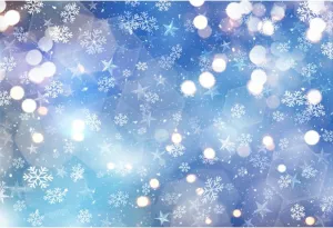 Renaiss 7x5ft Winter Snowflake Backdrop Ice Blue Bokeh Wonderland Photography Background Kids Portrait Baby Shower Birthday New Year Christmas Winter Party Decor Banner Photo Studio Booth Props