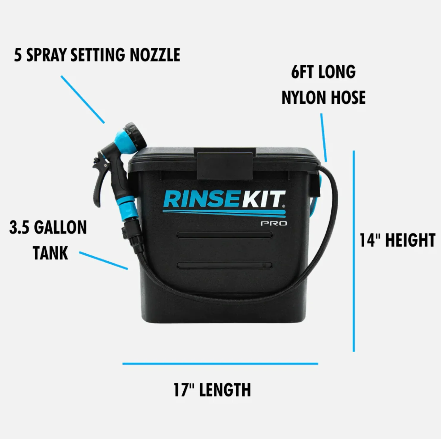 RINSEKIT PRO Portable Shower (13 Litres)